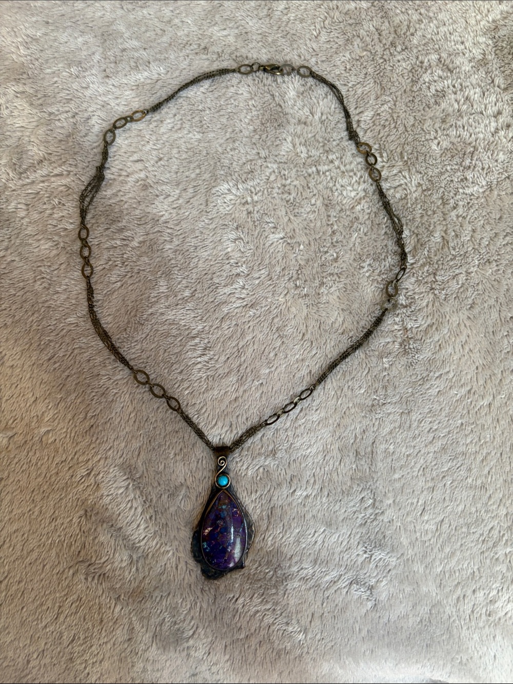 Artisan made stone necklace